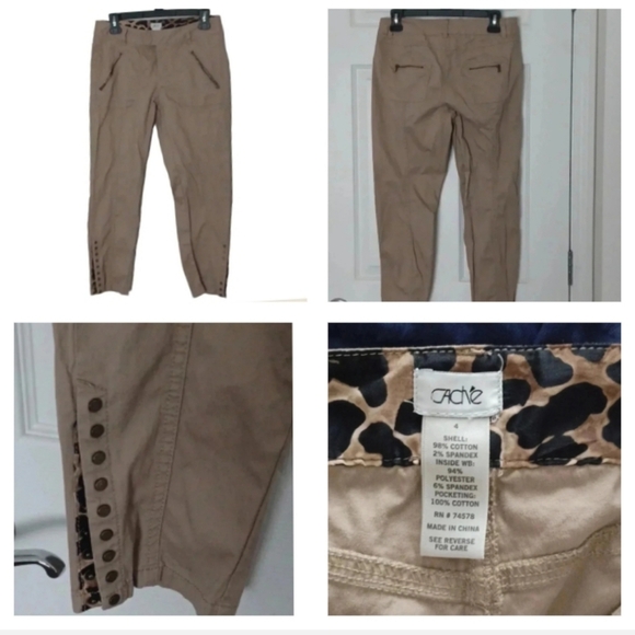 🌺Cache pants with cute slits on the side of the pants - Picture 1 of 11